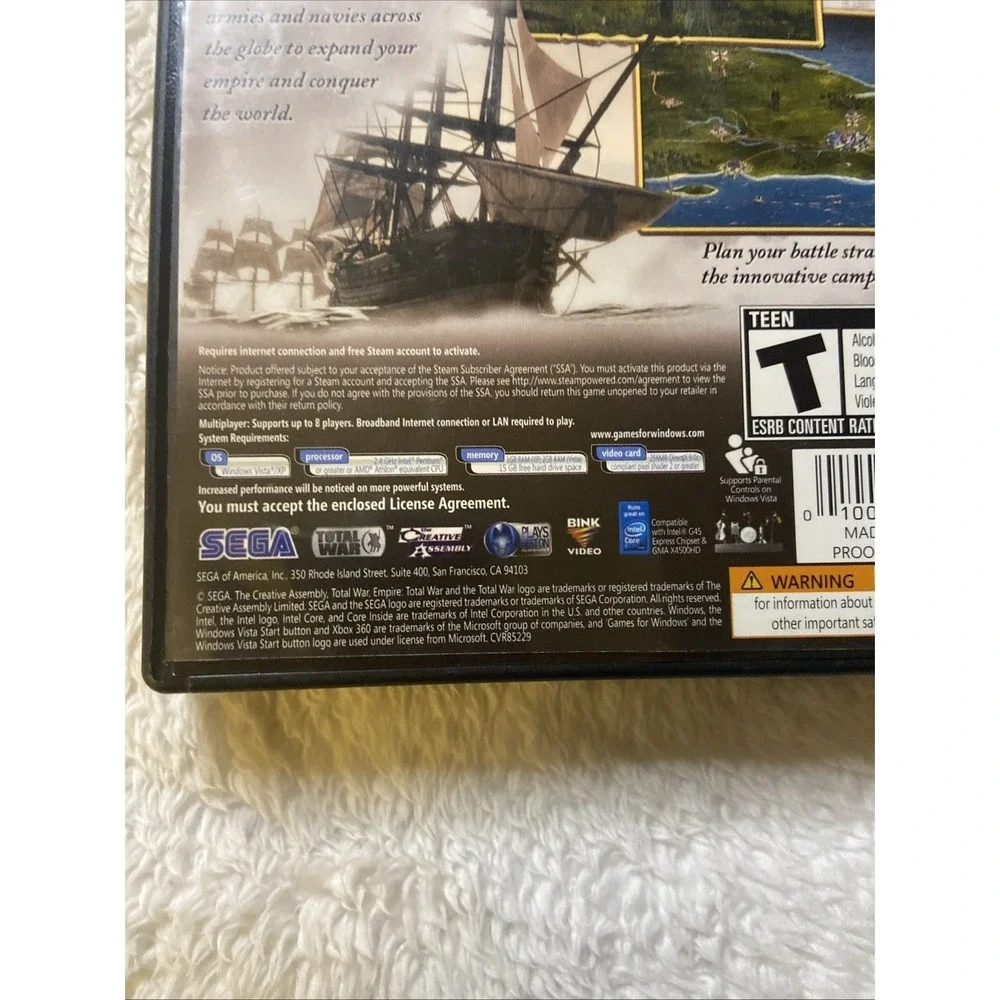Empire Total War PC CD ROM DVD 2- Disc Set Complete CIB‎ Map Included